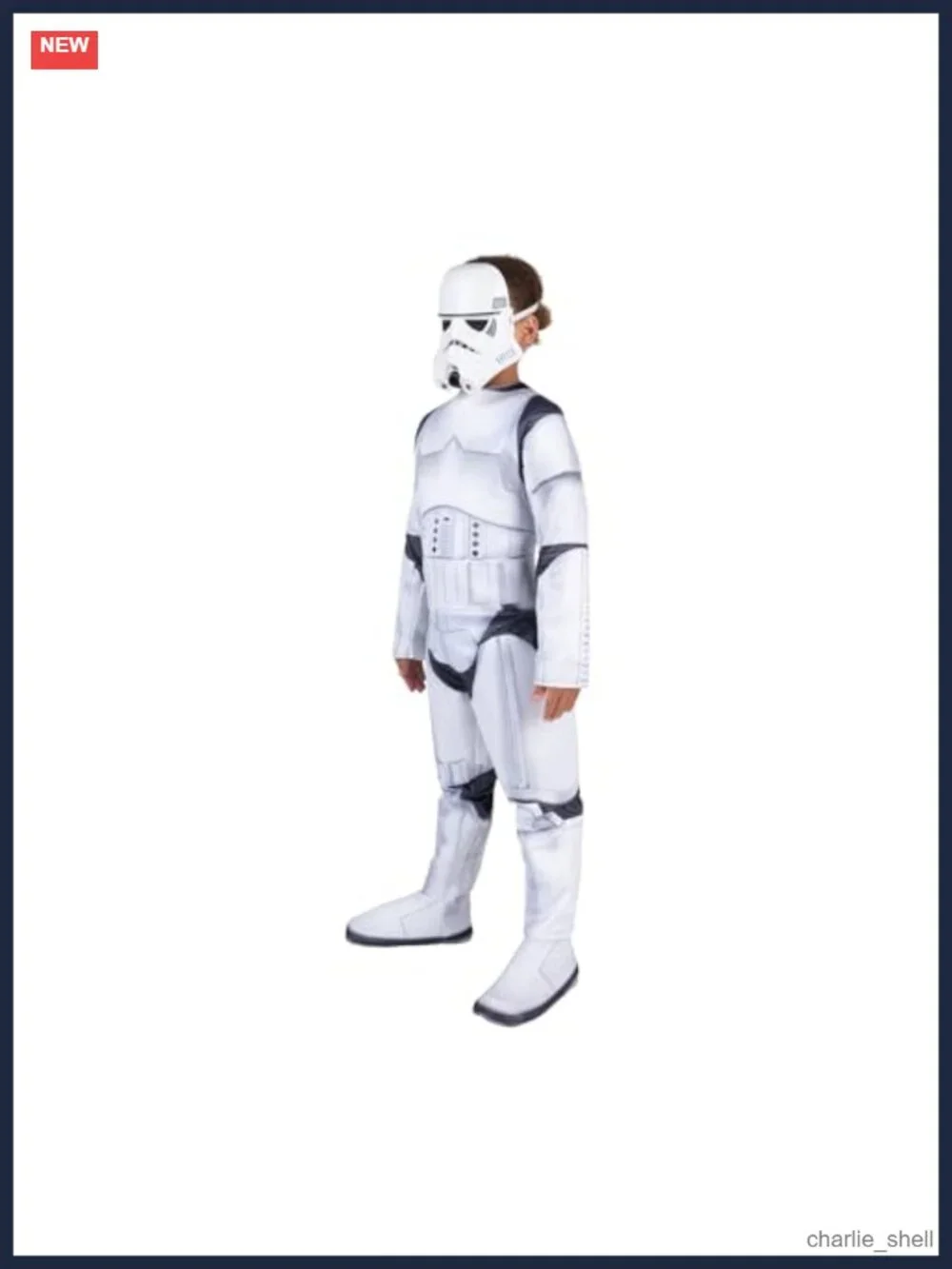 Star Wars Stormtrooper Youth Halloween Costume Padded Jumpsuit with Plastic Mask
